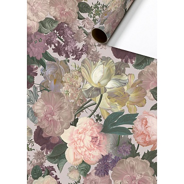 Бумага упаковочная Stewo Aidana, 0.7 x 1.5 м, розовая Цветы - 6